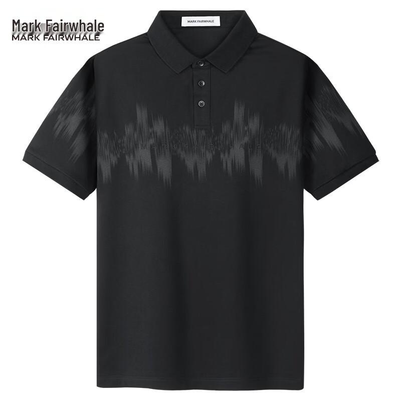 Mark Fairwhale Men's Tie-Dye Gradient Embroidered Polo Shirt
