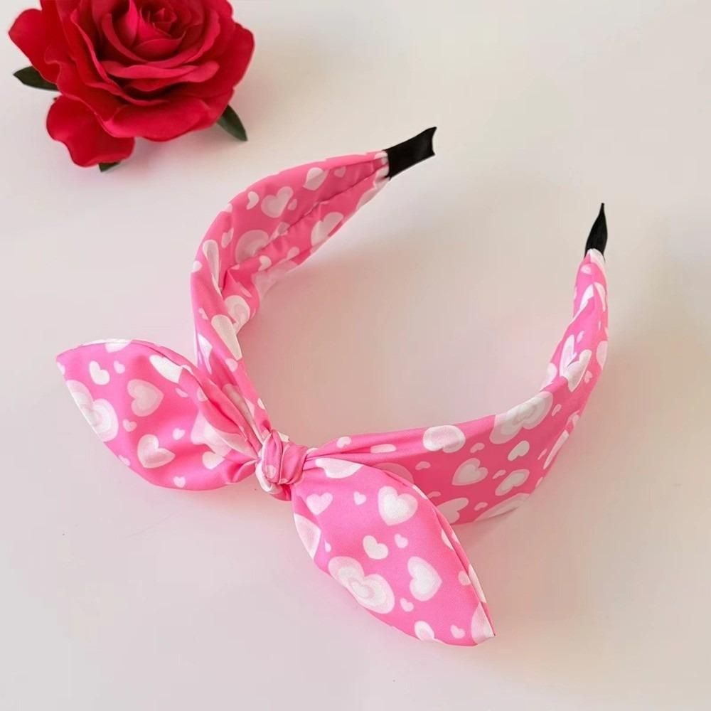 Rose Print Headband Set Leopard Print Hair Hoop Headwear Women s Wide Headband Hair Accessories C