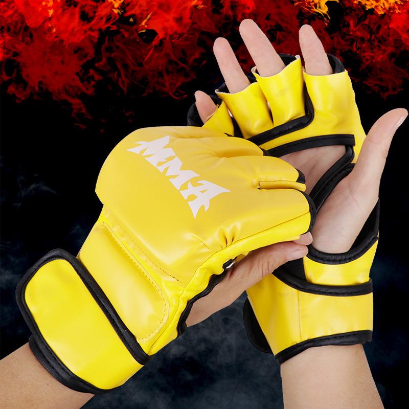Adult Boxing Gloves for MMA and Sanda Training, Punching Bag, Free Fighting Practice