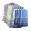 24 Packs Polyester Men' of Square Classic Pattern Hanky Hankerchiefs