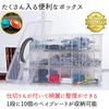 Senfuu Beyblade Case, Storage Box for Beyblades and Miscellaneous Goods, with Handle, Portable, Semi-Transparent, Holds 30 Blades, White
