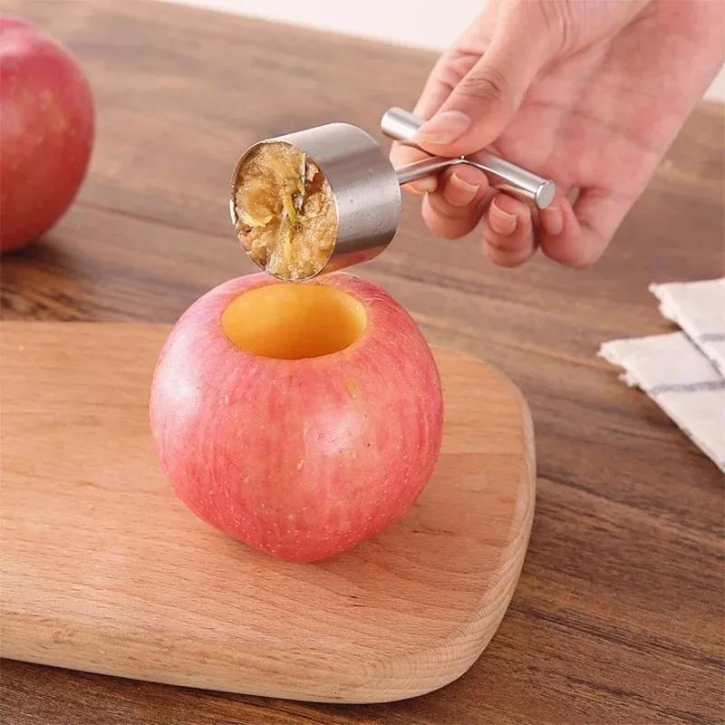Estrattore di torsolo di mela e pera in acciaio inossidabile 304, utensile per scavare buche, snocciolatore e segmentazione di frutta autunnale