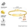 Free Personalize Baby Hollow Crown Bear Bracelet Anti Allergy Stainless Steel Custom Name ID Newborn Infant Baptism Cute Gifts