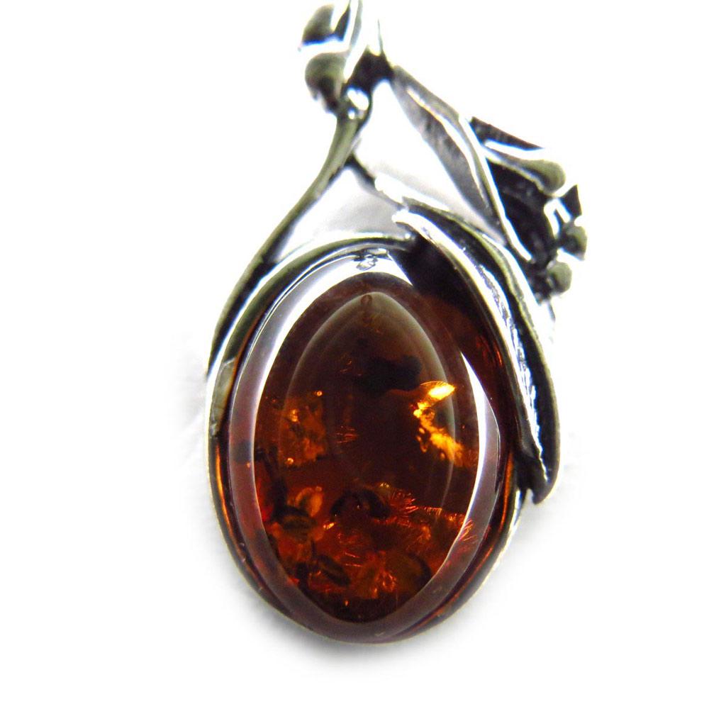 Les Trésors De Lily [J5658] - Amber 'Inspiration' Silver Pendant