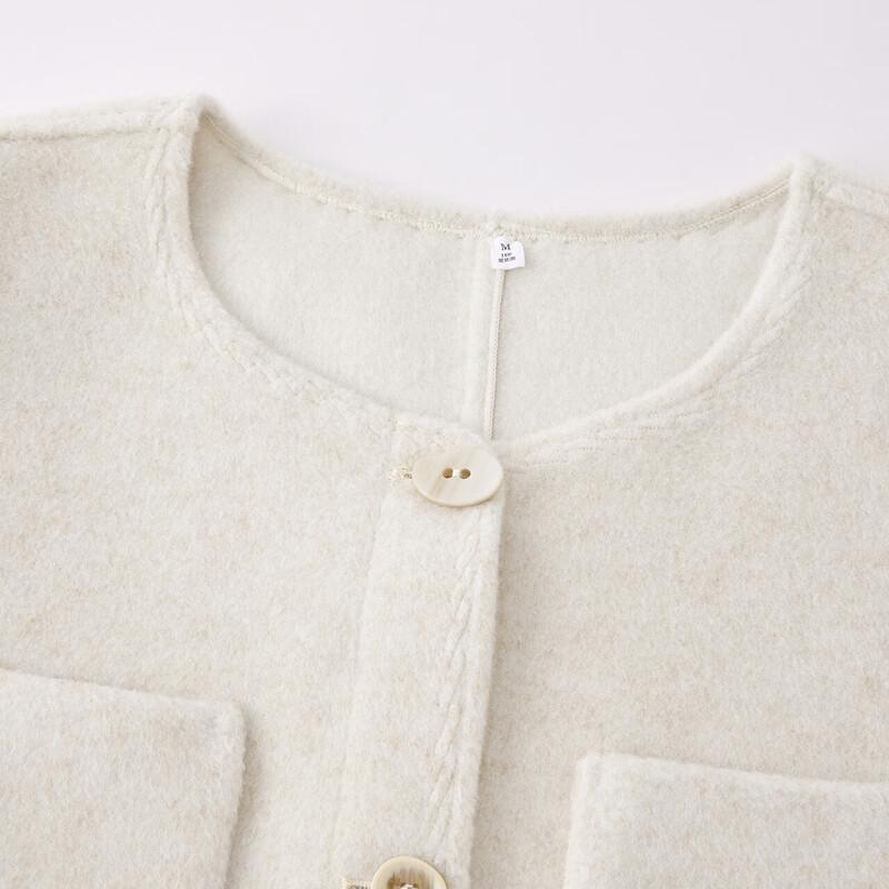 IEF Curvy Fit French Style Wool Blend Short Coat