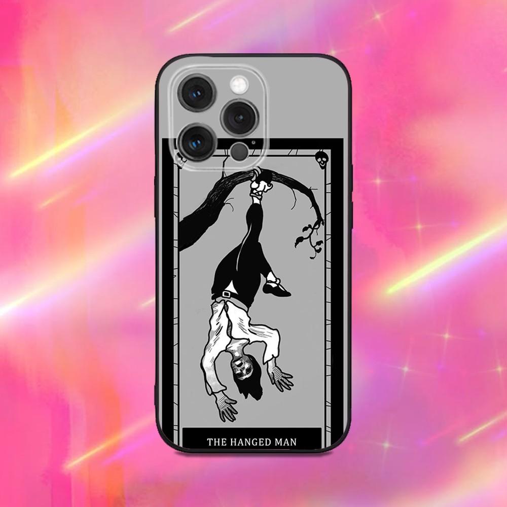 

P-Phasmophobia Tarot Card Phone Case For iPhone 16,15,14,13,12,11,Pro,Max,Plus,X,XS,XR,SE,8,7,Mini,Soft Silicone Black Case iPhone12mini