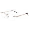 RSINC Randlose Brillenfassung Brille Für Stilvolle Brillen Schlanke & Langlebige Fassungen  (OA BR-1) Goldbraun | 22A11-3 C4 S-54-17-140 OA Goldbraun