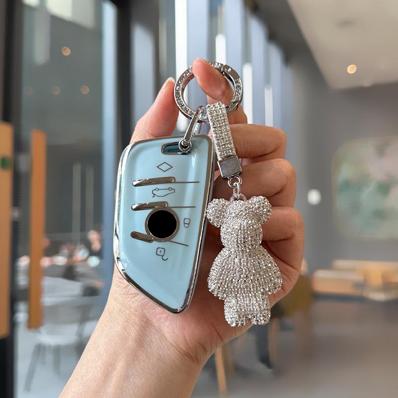 

TPU Car Key Case Remote Cover Shell Holder Styling Chain Fob For BMW 120i 225i 320i 330Li 1 2 3 Series i3 iX3 X3 X2 M3 M2 X3M