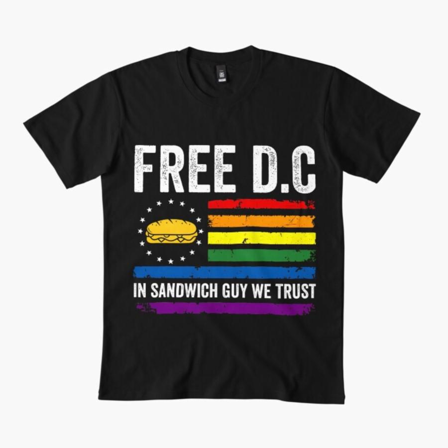 Humor Meme American Sandwich T-shirt For Men Women 100% Cotton T Shirts Short Sleeve Tops 1114-2