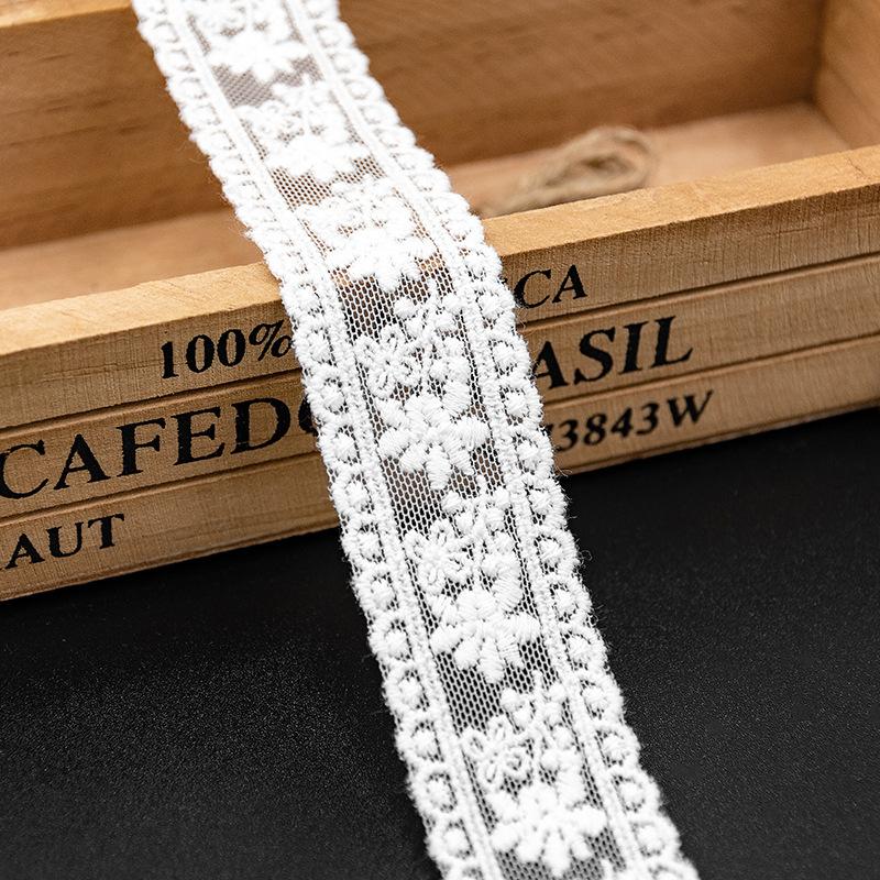 4Meters/lot 3cm Wide White Double-sided Lace Mesh Embroidery Lace DIY Clothing Decoration Hair Accessories Handmade Materials