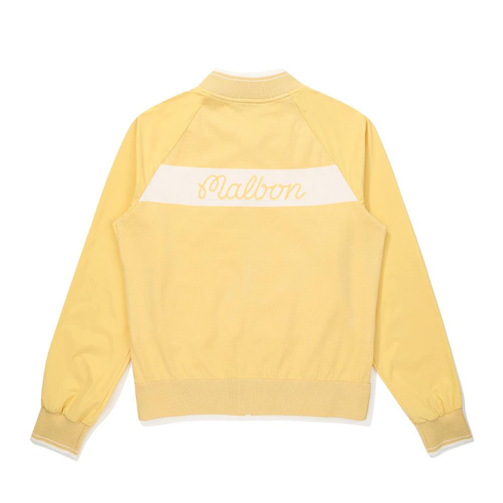 Malbon Golf Knit Stadium Jacket Yellow (Woman)