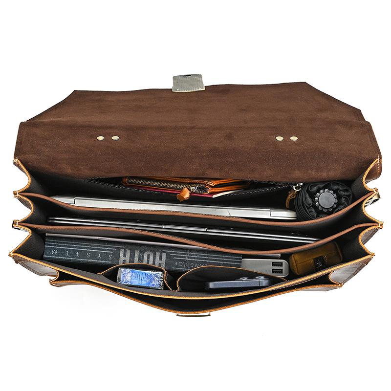 High Quality Laptop Briefcase Bag For Men Male 2026 New Arrivals Genuine Leather Briefcase Bag Real Cowskin Shoulder Bag Men