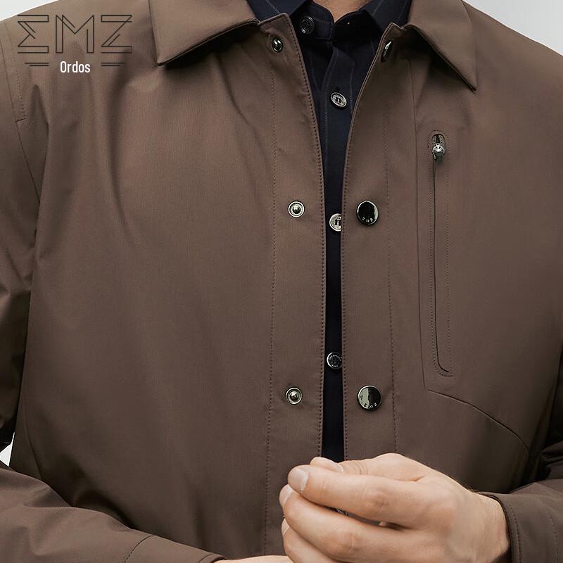 EMZ Men's Casual Solid Long-Sleeve Jacket