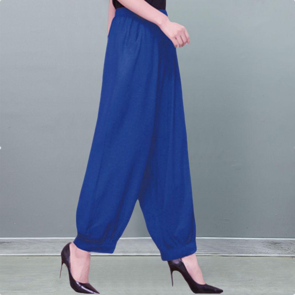 

Plus Size Ethnic Style Cotton Silk Lantern Pants for Spring/Summer - Casual Square Dance Outerwear 5XL (85-100 kg)
