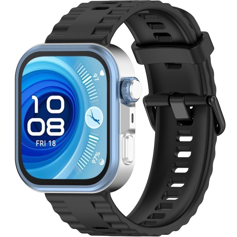 Silicone Strap for Huawei Watch Fit 4 / 4 Pro / 3, Black