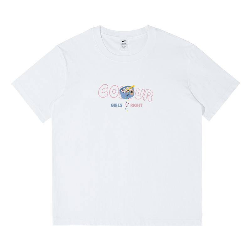 Short-sleeved Men's Summer Students Korean Version of The Casual Loose Round Neck Yankee Printing Wild Harajuku Wind Tops Trend Women