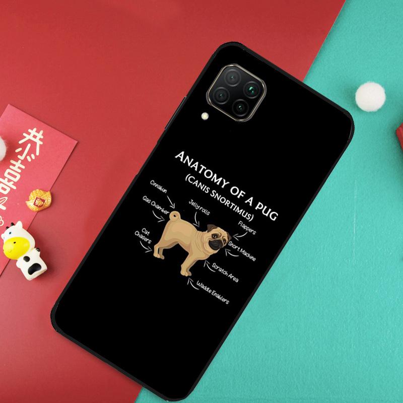 Süßer Mops Hund Für Huawei Nova 12S 9 10 SE 7i 8i 11i 12i Y60 Y61 Y70 Y72 Y73 Y90 Y91 P20 P30 P40 Lite Hülle