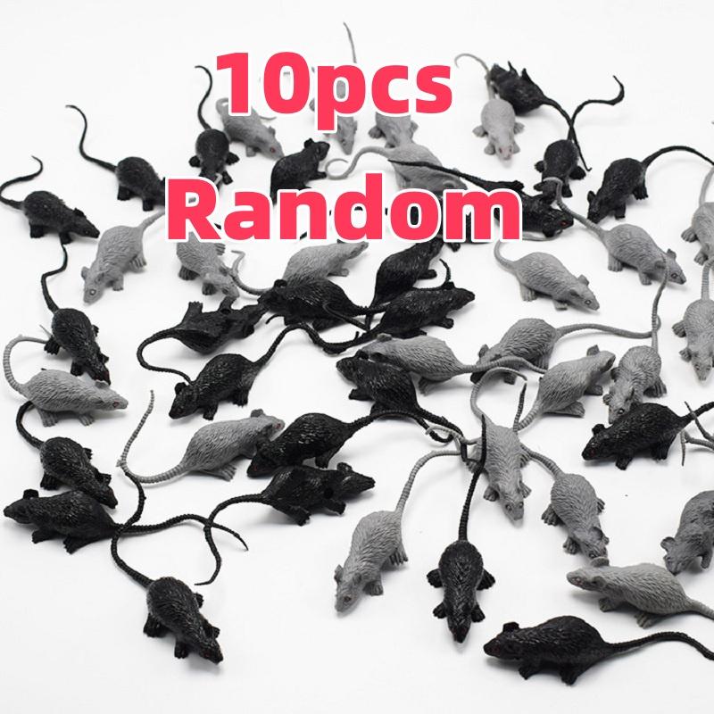 Mini Mouse Model And White Spider Terrifying Spoon Terrifying Halloween April Fool's Day Toy Plastic Animal Party Decoration