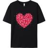 Valentinstag Herz Grafik T-Shirt für Damen, Herren, Mädchen & Jungen – Süßes Liebesherz 100% Baumwolle T-Shirt für Valentinstag