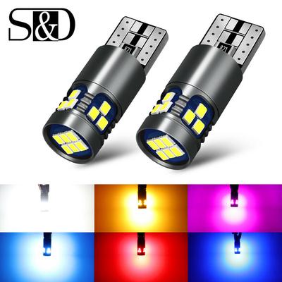 2PCS Super Helle LED T10 W5W Led-lampen 3030 Auto Innen Lesen Licht Marker Lampe 168 194 LED Auto keil Parkplatz 12V Für Autos