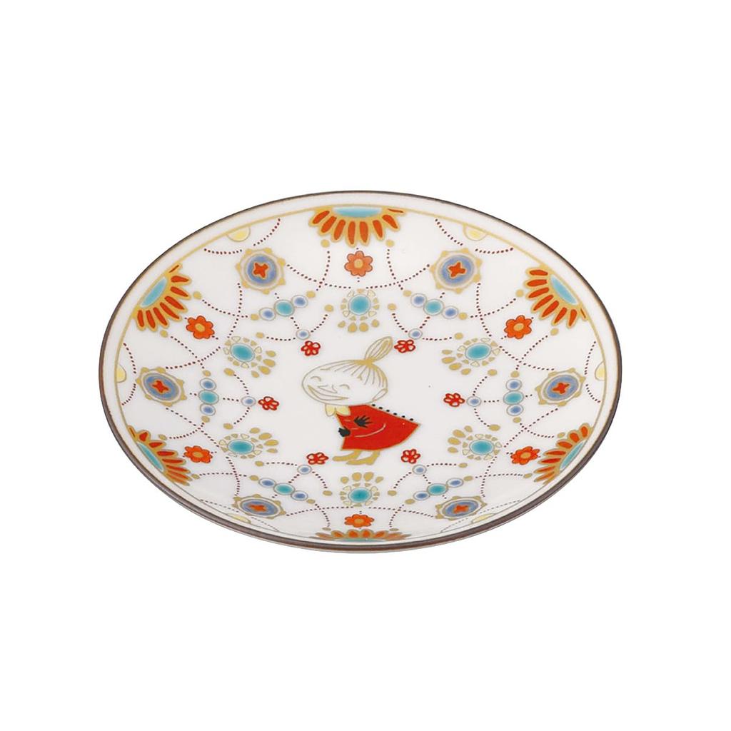 Moomin Kutani Ware Small 10cm Little My Japanese Day Birthday Gift for Moomin Scandinavian Yamaka Plate, Approx. Diameter, (Yorakumon) Design,