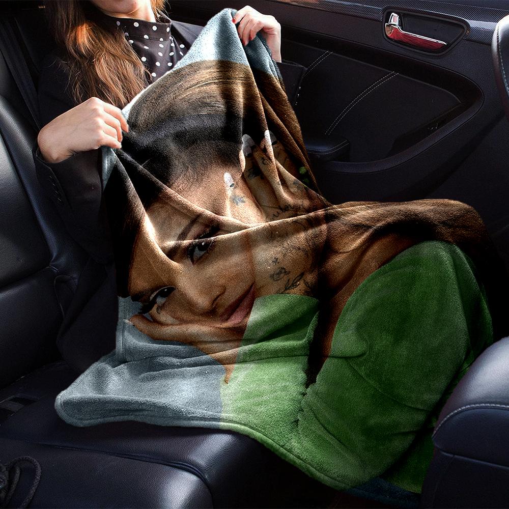 Ariana Grande'S Artistic Expression Blanket Soft Throw Blanket For Home Bedroom Bed Sofa Travel Office Solid Christmas Blanket