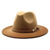 Metal Gradual Change Color Spray Paint Top Hat Woolen Top Hat Men And Women Trend Felt Hat Jazz Hat