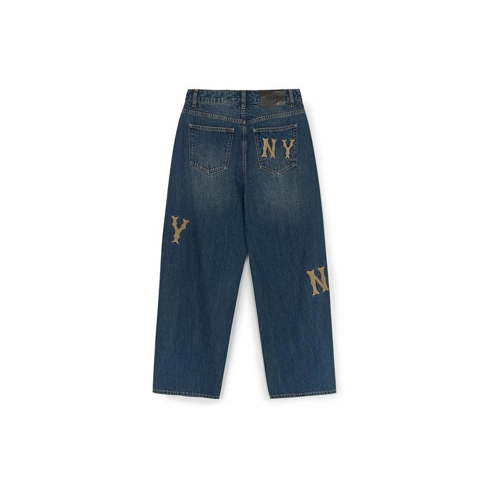 New MLB New York Yankees 25FW Jeans Women's Standard Denim 3FDPG0254-50INS