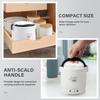 OSBA Mini Rice Cooker, 1L Small Rice Cooker 2 Cup-uncooked Travel Rice Maker 12V for Car with Steamer, Auto Keep Warm Suitable For 1-2 People, White