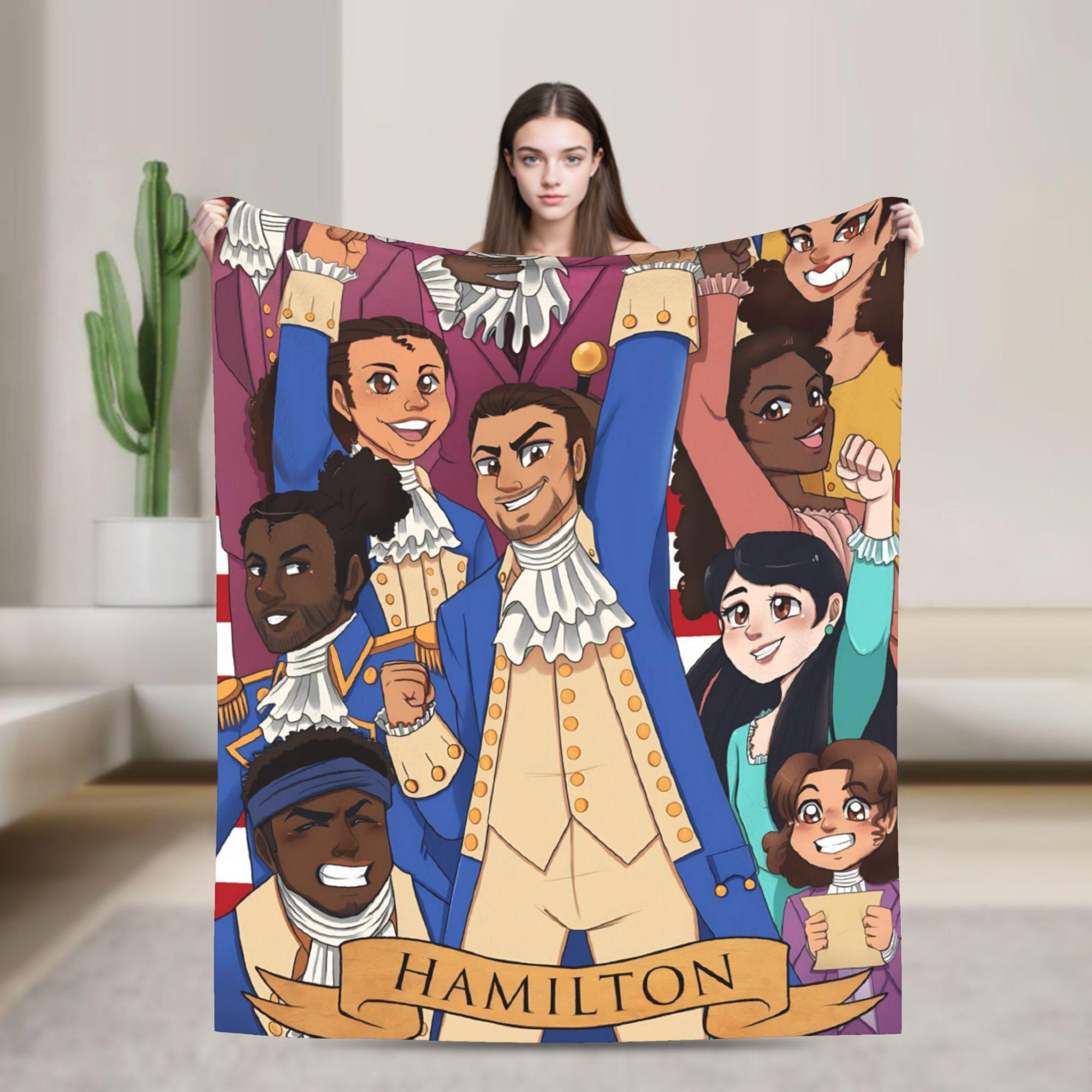 

Hamiltons the Musical Soft Warm Blanket Camping Plush Throw Blanket Graphic Bedroom Flannel Bedspread Sofa Bed Cover 75x90cm