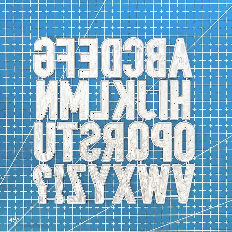 

Деревянная текстура Английский алфавит Металлические вырубные штампы Трафареты Вырубка для DIY Скрапбукинг Альбом Бумага для открыток Тиснение Поделки dies серебряный