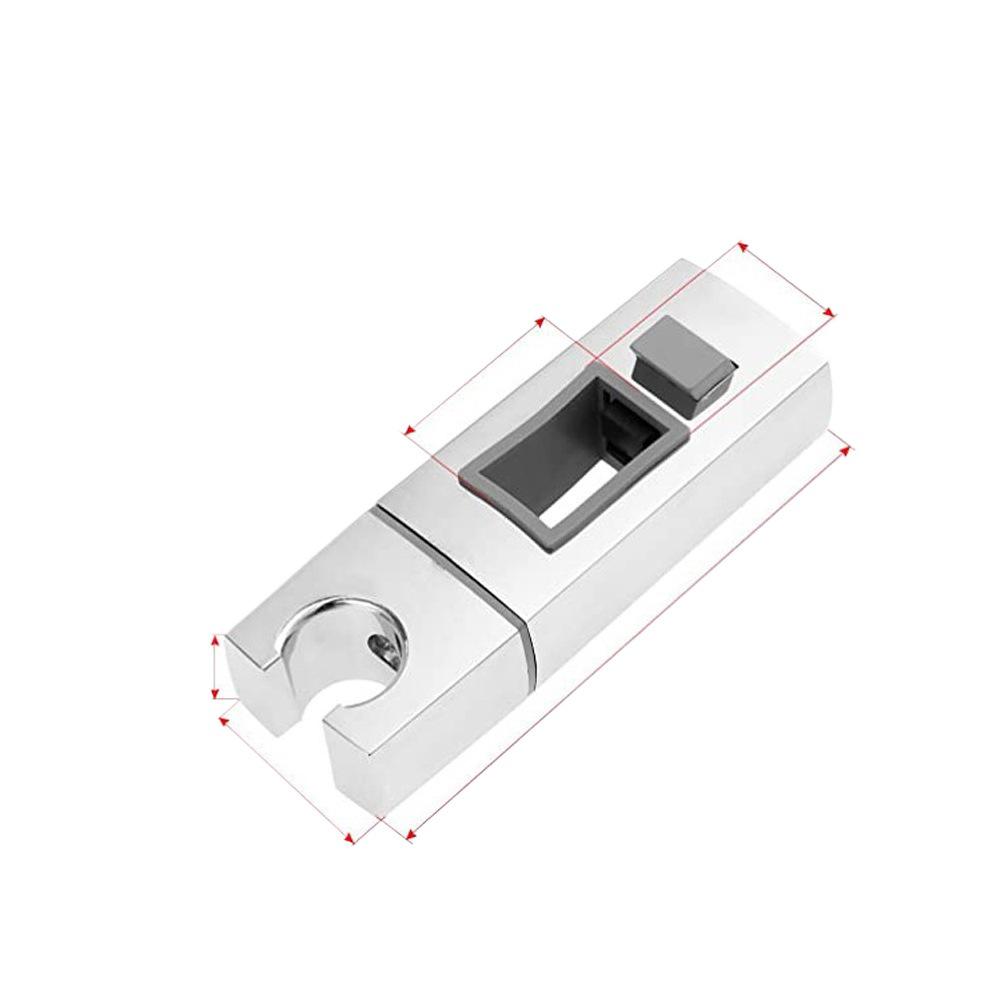 Chrome Adjustable Shower Head Holder with Button for Slide Bar