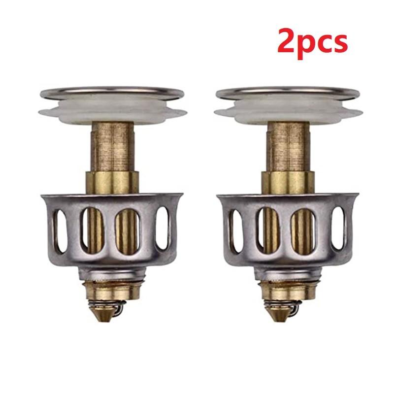 Stainless Steel Push-Type Bounce Core Universal Wash Basin Bounce Drain Filter Stainless Steel Push-Type Bounce Core Universal Wash Basin Bounce Drain Filter