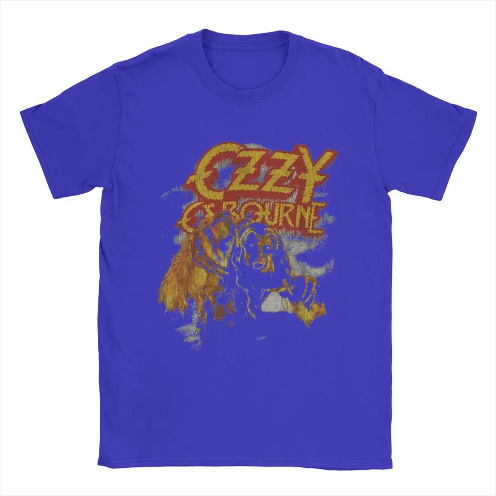 Ozzy Osbourne T-skjorte Menn Casual 100% Bomull T-skjorte O-hals Kort Erm T-skjorte Gaveidé Topper
