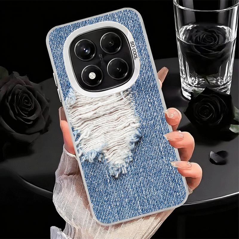 Retro Denim Pattern Soft Phone Case for Xiaomi Redmi Note 13 14 15 Pro Plus 12S 12 11S 11 11T 10S 10 Shockproof Cover Back Shell
