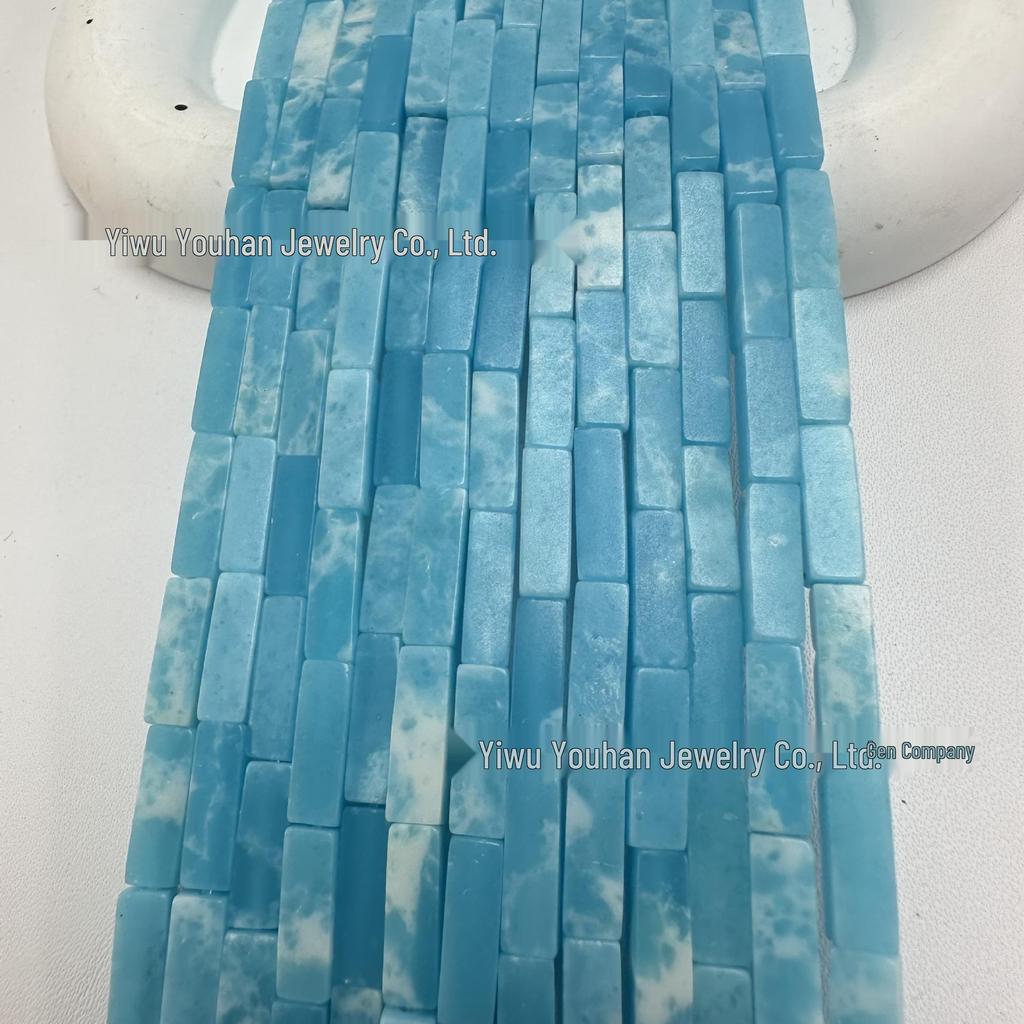 4x13mm Natural Stone Rectangle Bar Beads for DIY Jewelry and Bracelets