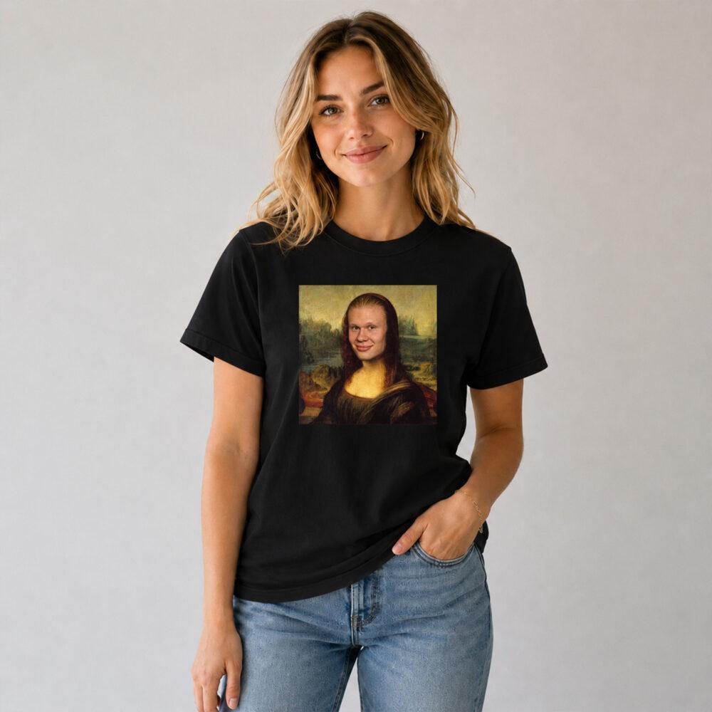 Funny Classic Art Parody Print TShirt Women Casual O Neck Short Sleeve Tees Vintage Streetwear