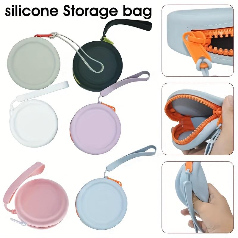 Neue runde Silikon-Münzbörse Tragbare Datenkabel-Silikon-Aufbewahrungstasche Ohrhörer-Aufbewahrungsbox Digitale Speicher- und Organisationsbeutel