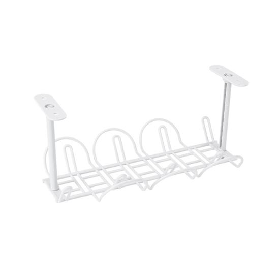 

Домашний держатель для розетки на нижнем столе, подвесная стойка, органайзер для проволочной корзины белый