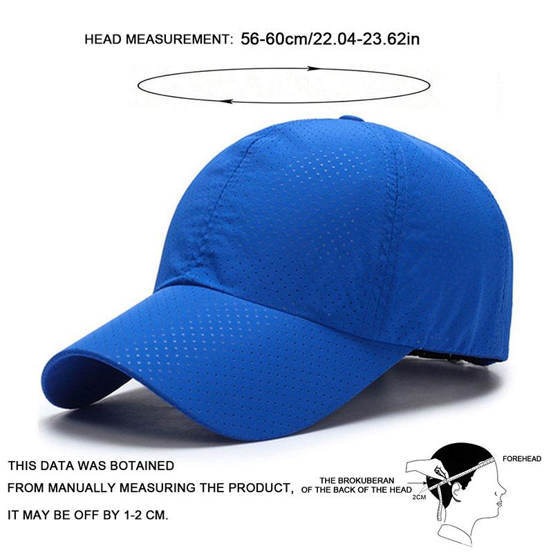 Sommerloch Atmungsaktive Baseballmütze Männer und Frauen Einfarbige Mütze Einfache Outdoor-Reisehüte Golfmützen Sonnenhut