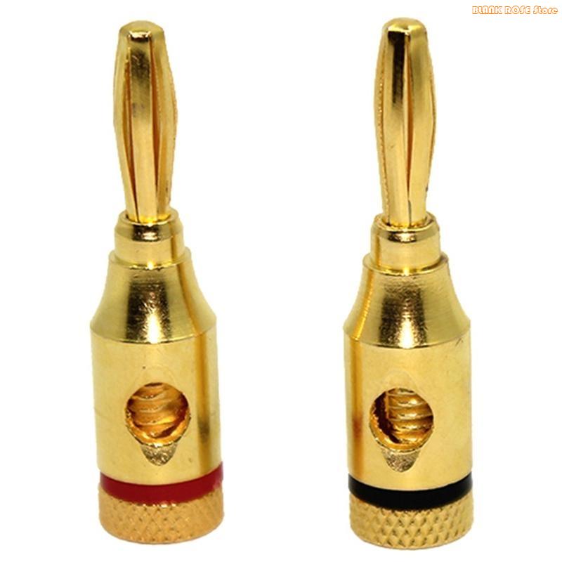 K1AE 10 Pcs Speaker Connector Banana Plugs Connector Open Screw Type Brass Connector for Speaker Stereo Wire