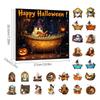 Halloween Advent Ghost Calendar 24 Days 2025 Halloween Calendar Advent 2D Ghost Pendant Holiday Decorations For Home Drapery