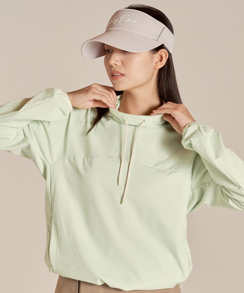 MONDAYFLOW Wide-Brimmed Sun Visor_Light Beige