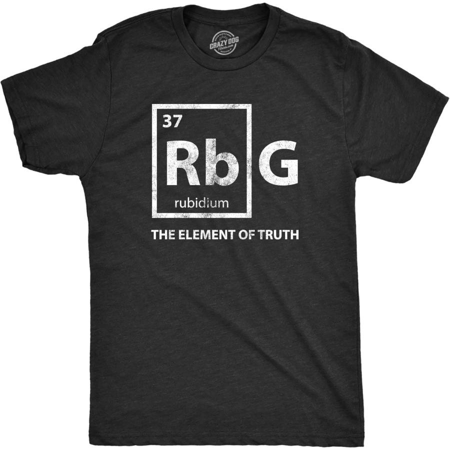 Мужская футболка RBG Элемент истины Рут Бейдер Гинзбург Верховный суд Научная футболка XXXXXL чёрный