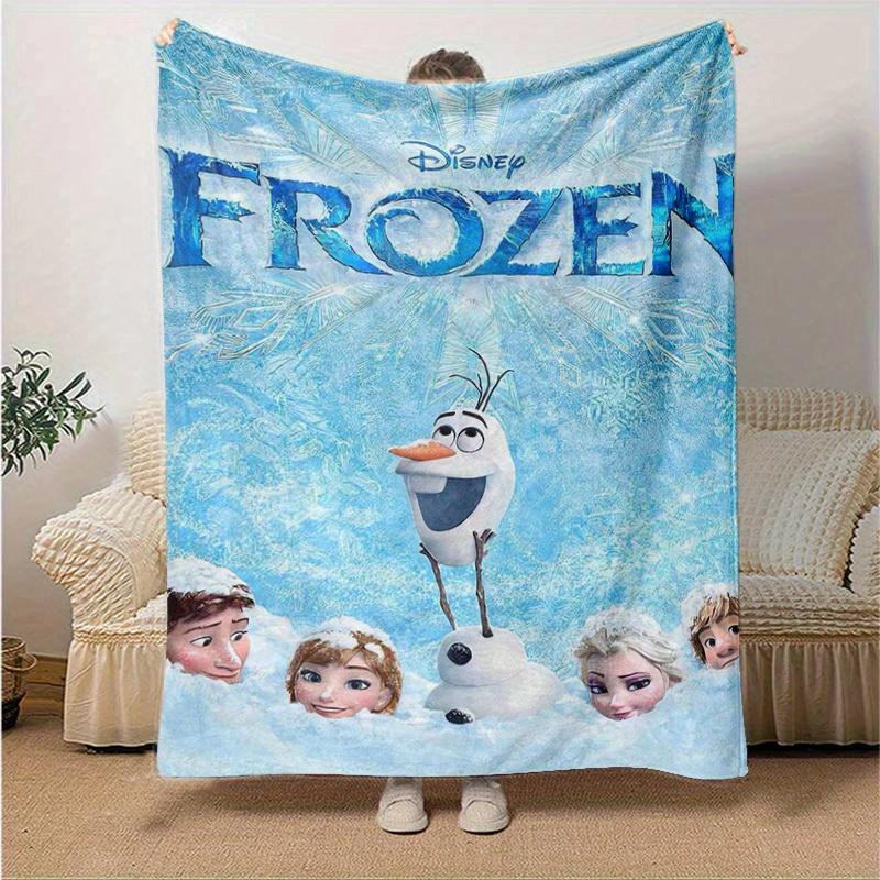 1 stuks, Disney Frozen Olaf Sneeuwman Dekentje Cadeau voor Huis Decoratief Plaid Bankhoes Beddengoed Reizen Kamperen Auto Strand Kantoor Dutje