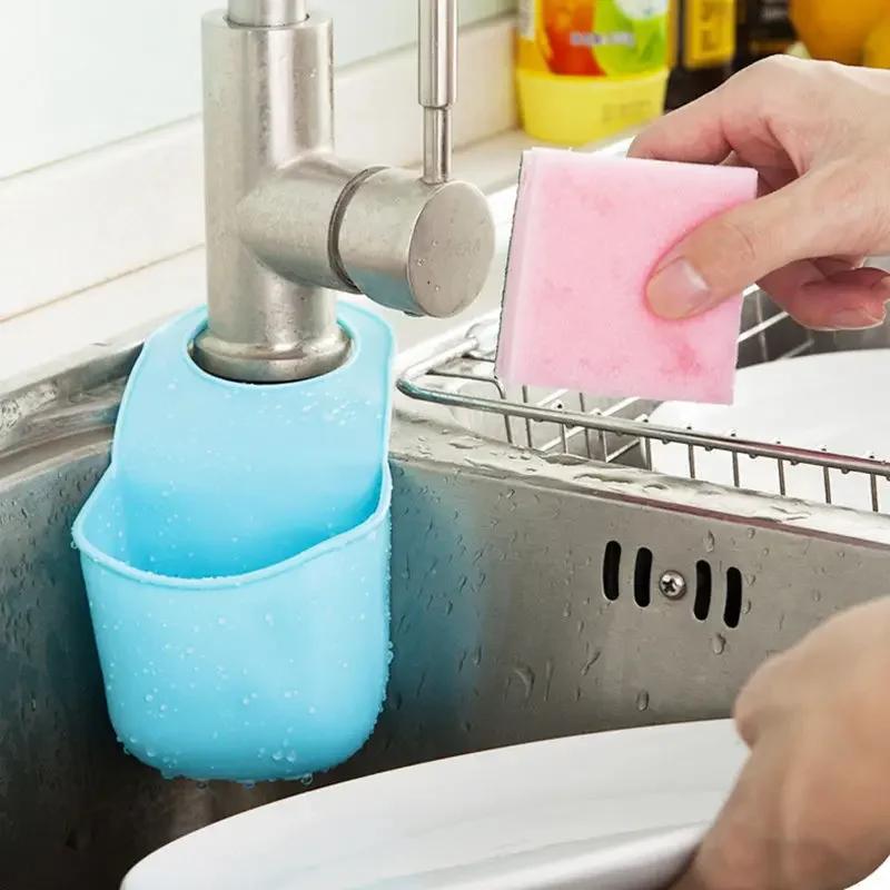 Suport baie bucatarie Fixare cu caps chiuveta agatat sac de depozitare coș organizator cutie baie scurgere robinet suport pentru burete raft