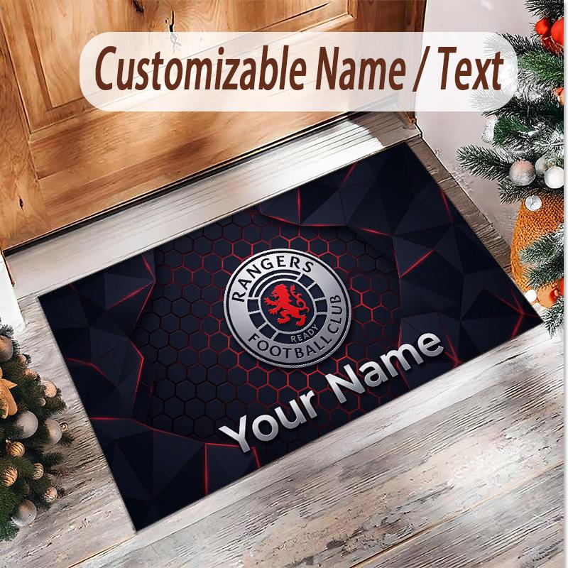 Personalized Crystal Velvet Carpet Rangers FC Pattern Non Slip Floor Rug