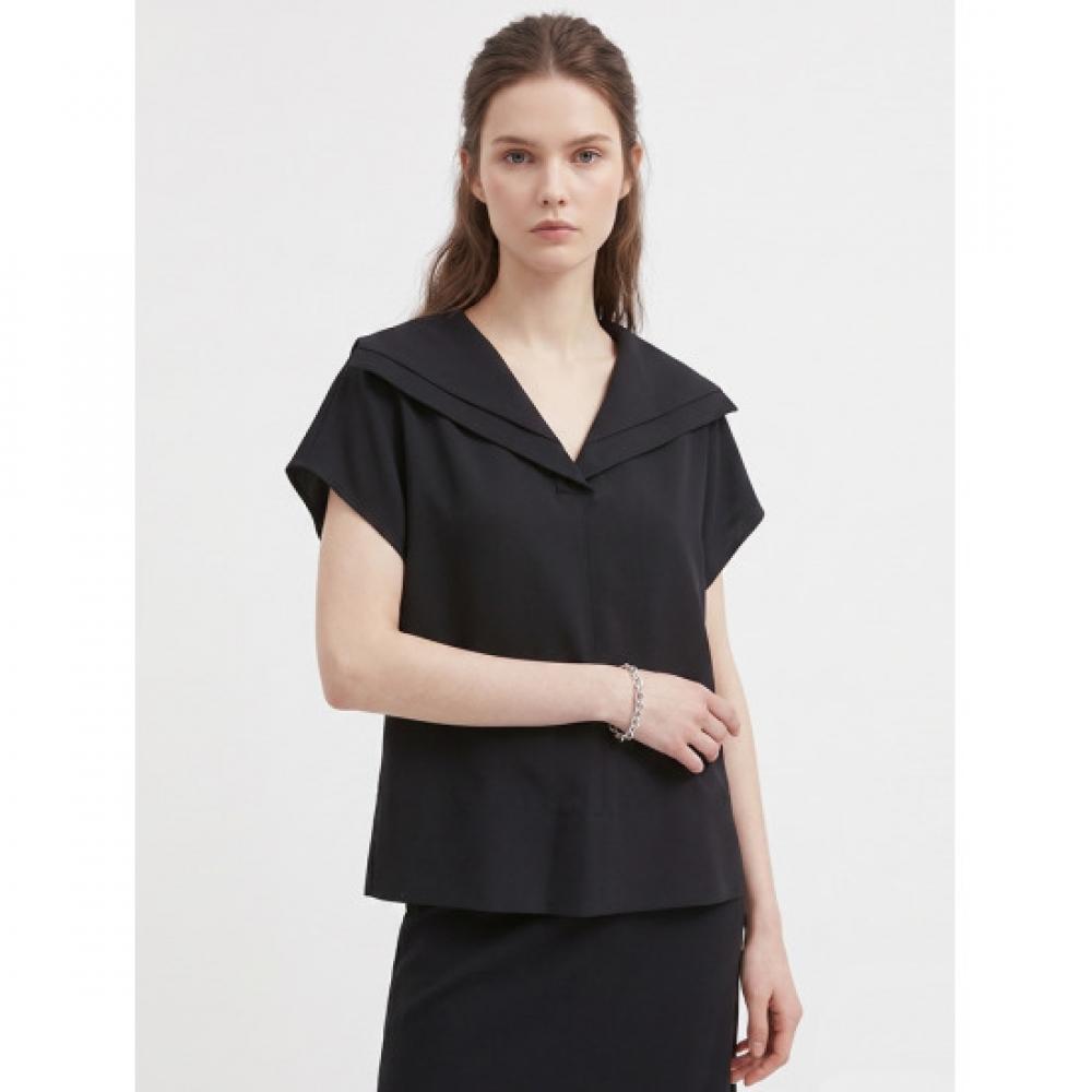 Shop Women S Double Layer Collar looSe Fit Cap Sleeve Daily Summer blouSe nS
