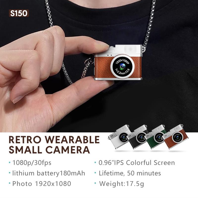 Retro Mini Kamera mit Bildschirm Innen Zuhause Außen 1080P Sport Tragbar Vintage Sehr Klein Mini Kamera Videorekorder
