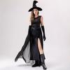 Halloween Witch Vampire Cosplay Long Black Dress Party Costume Role Play